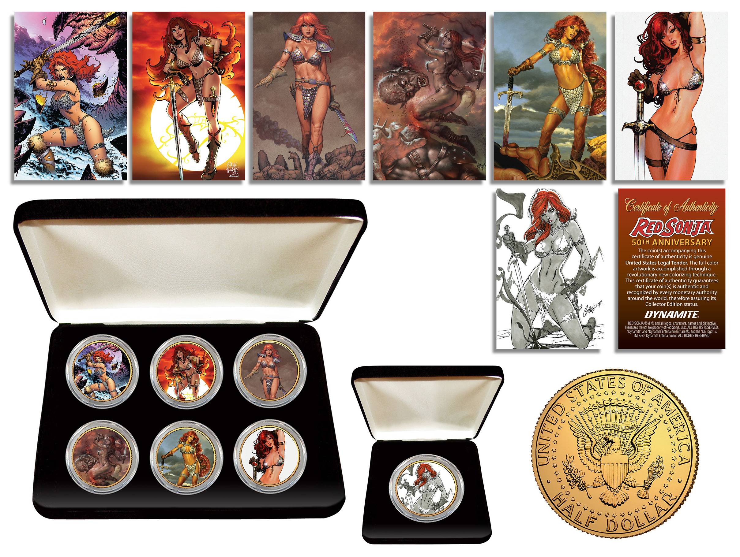 RED SONJA GOLD COLL COIN CASE BONUS COIN THORNE