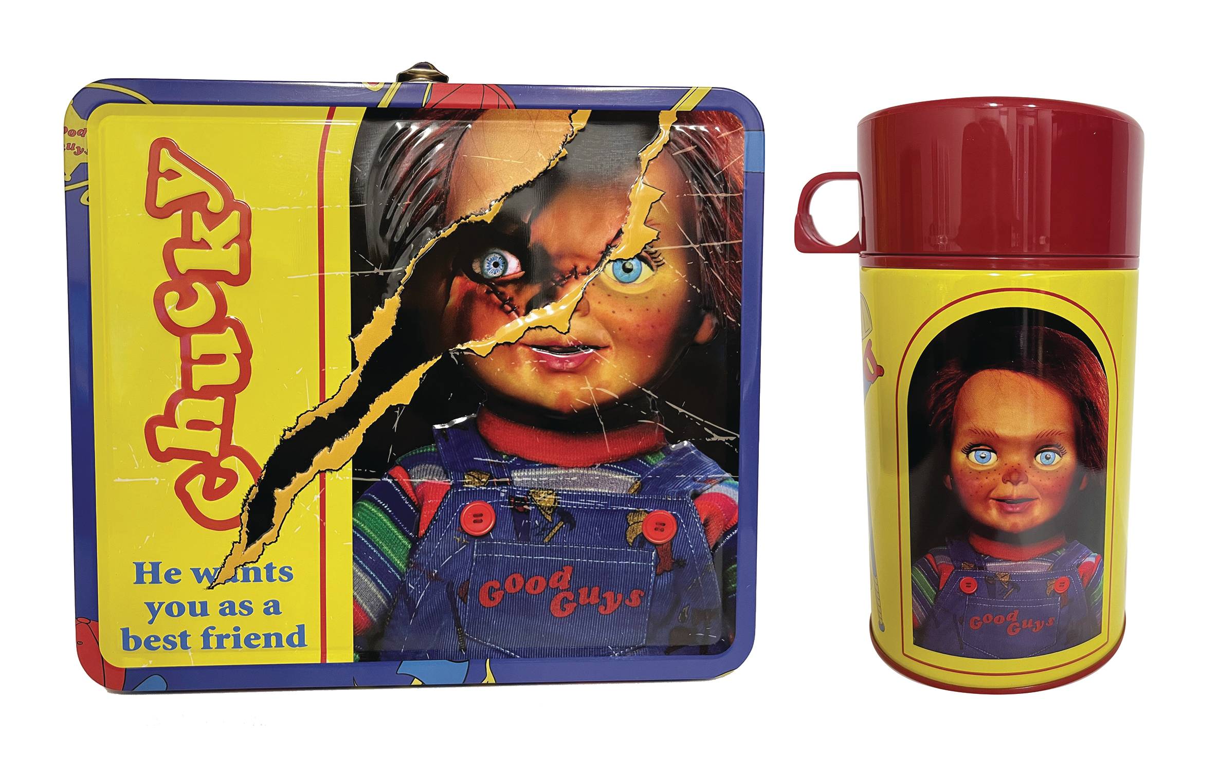 TIN TITANS CHUCKY PX LUNCH BOX W/BEVERAGE CONTAINER