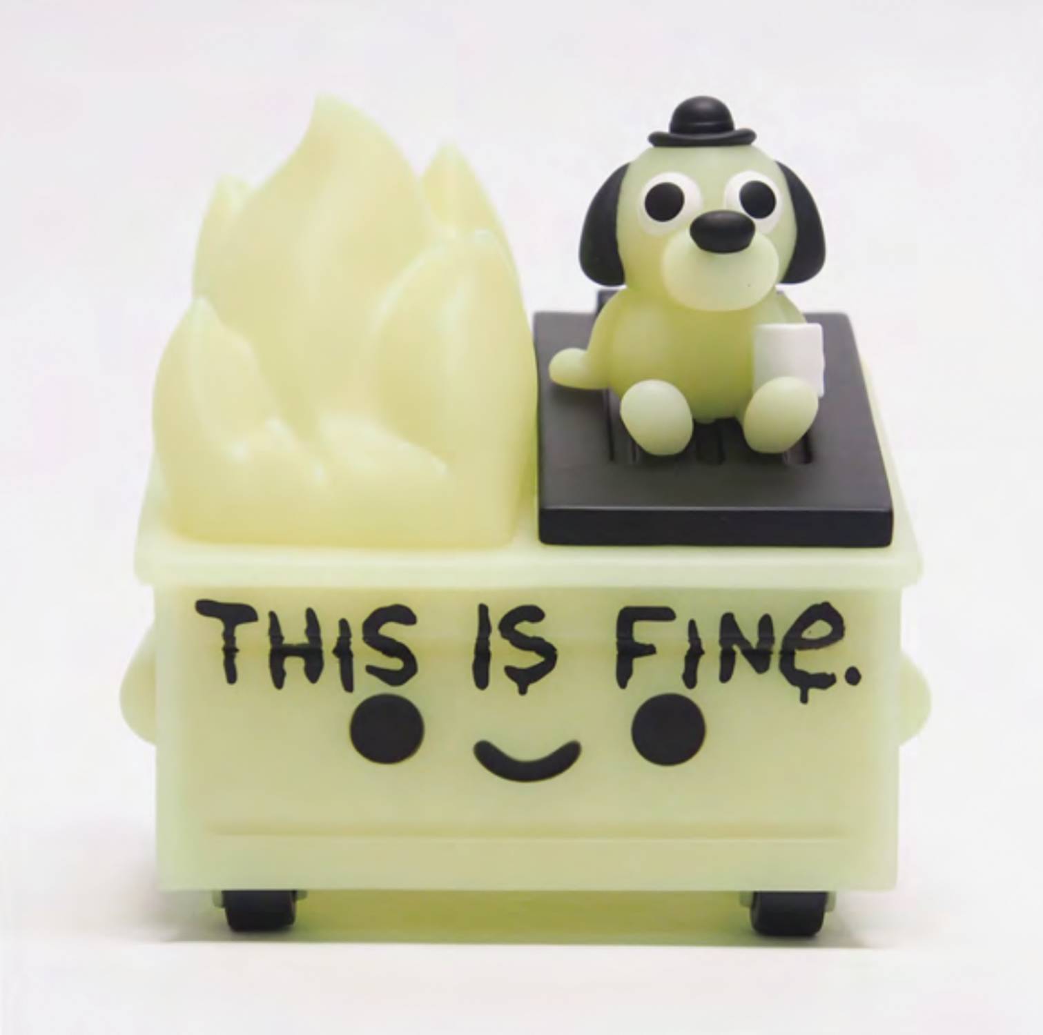 THIS IS FINE GLOW IN THE DARK VINYL FIGURE