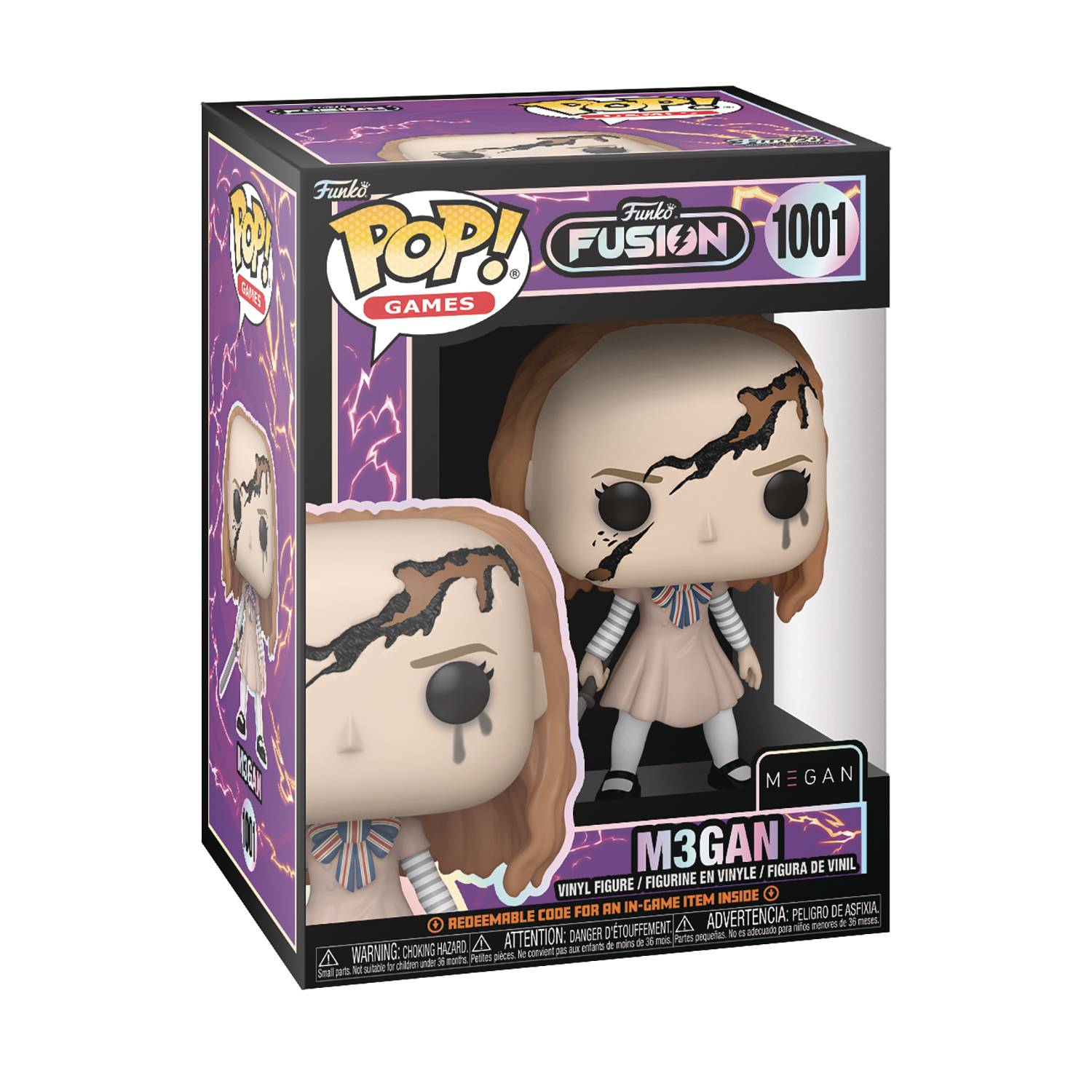 POP GAMES FUNKO FUSION M3GAN BATTLE DAMAGE VIN FIG