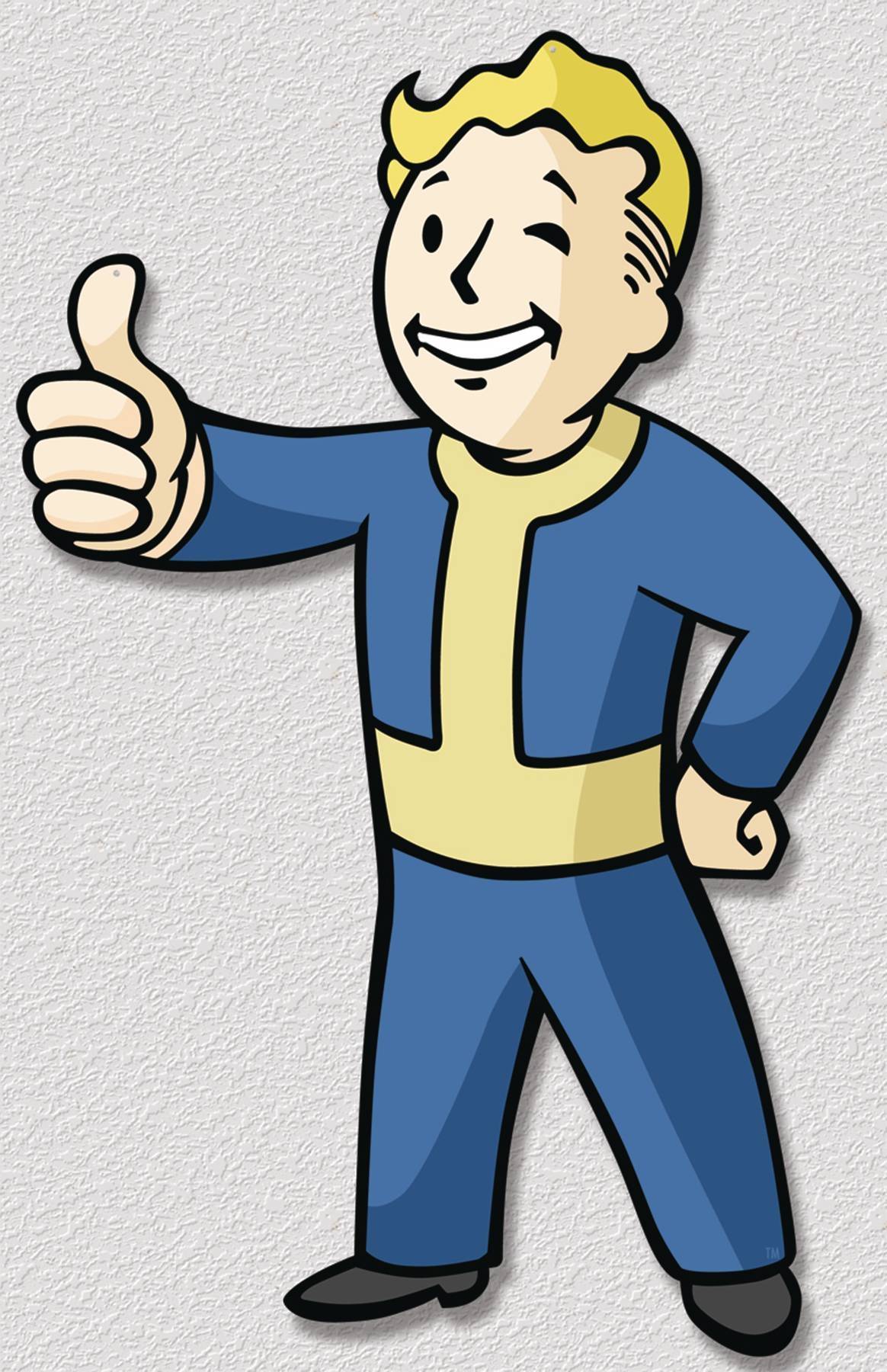 FALLOUT VAULT BOY PX DIE-CUT 6X9 METAL SIGN