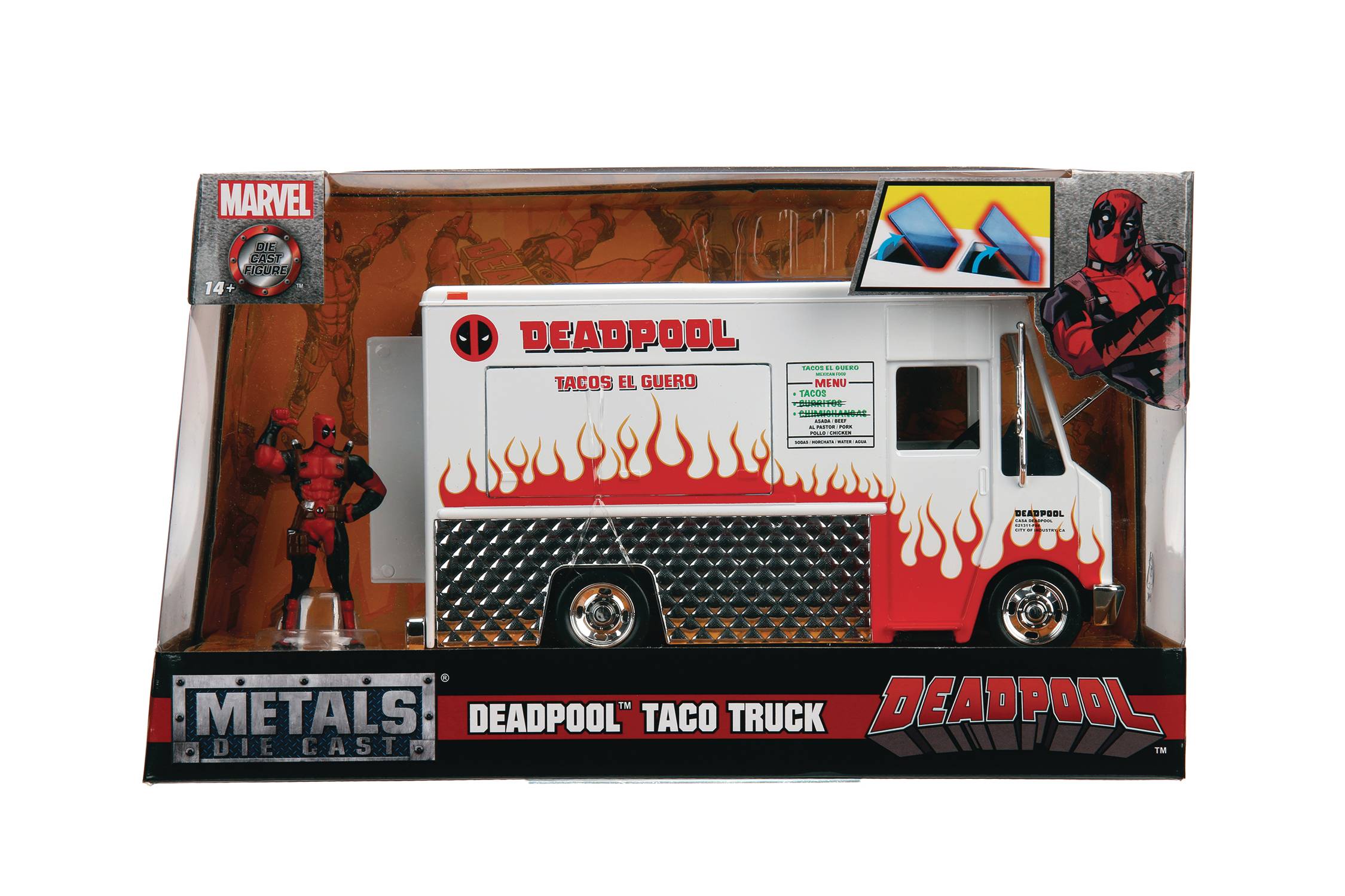 HOLLYWOOD RIDES DEADPOOL FOOD TRUCK 1/24 DIE-CAST VEHICLE (N