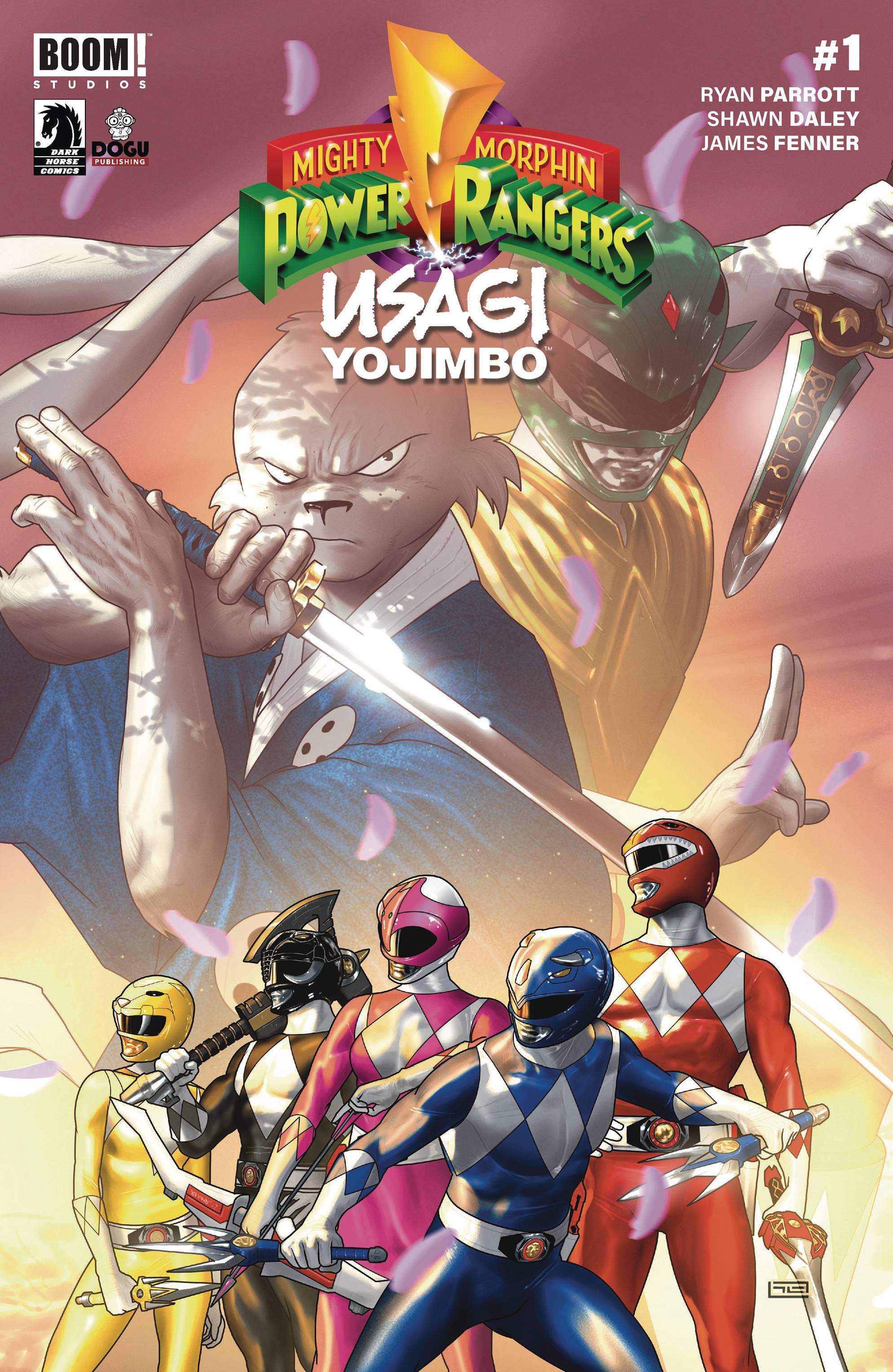 MIGHTY MORPHIN POWER RANGERS USAGI YOJIMBO #1 CVR A CLARKE (