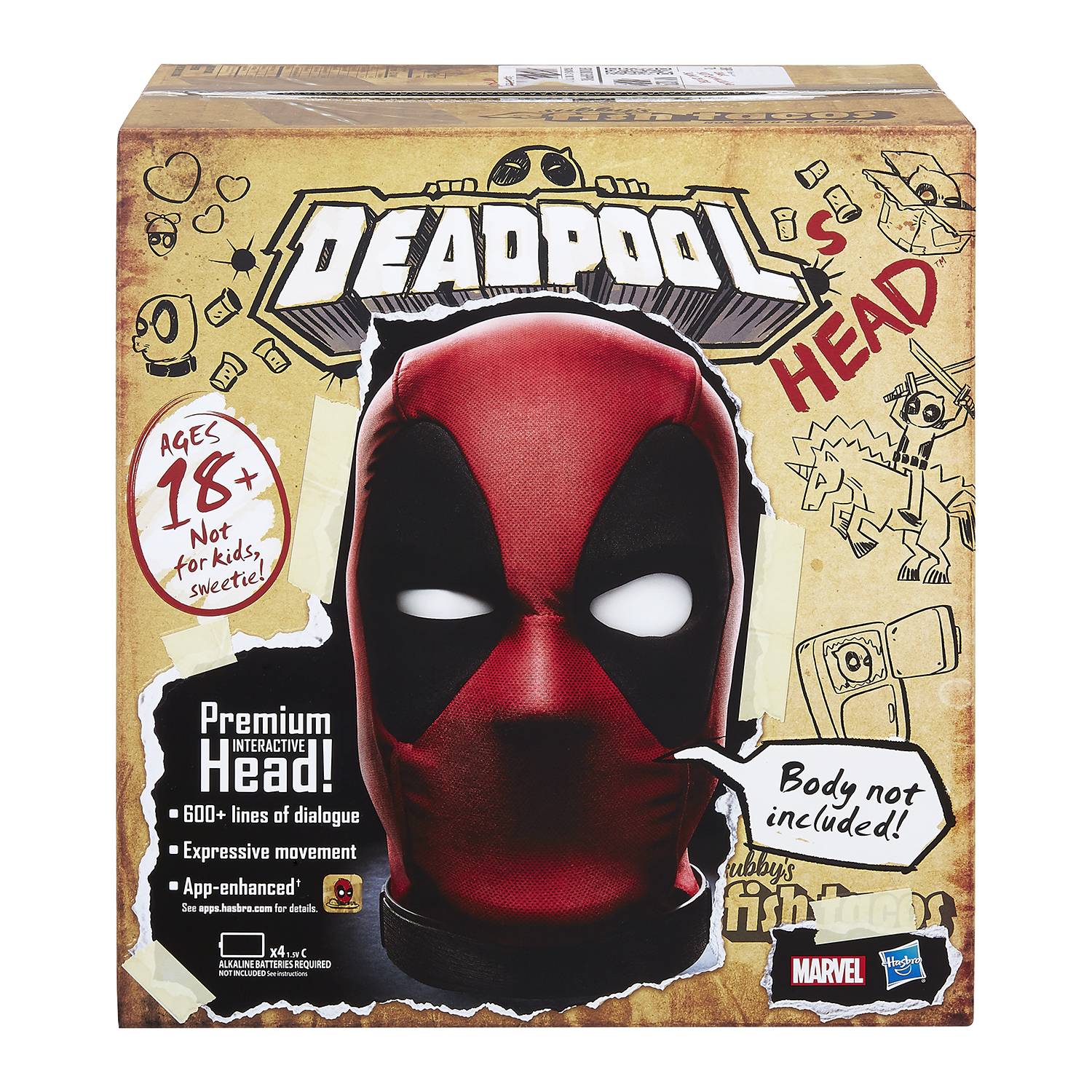 MARVEL DEADPOOL ELECTRONIC INTERACTIVE HEAD PROP