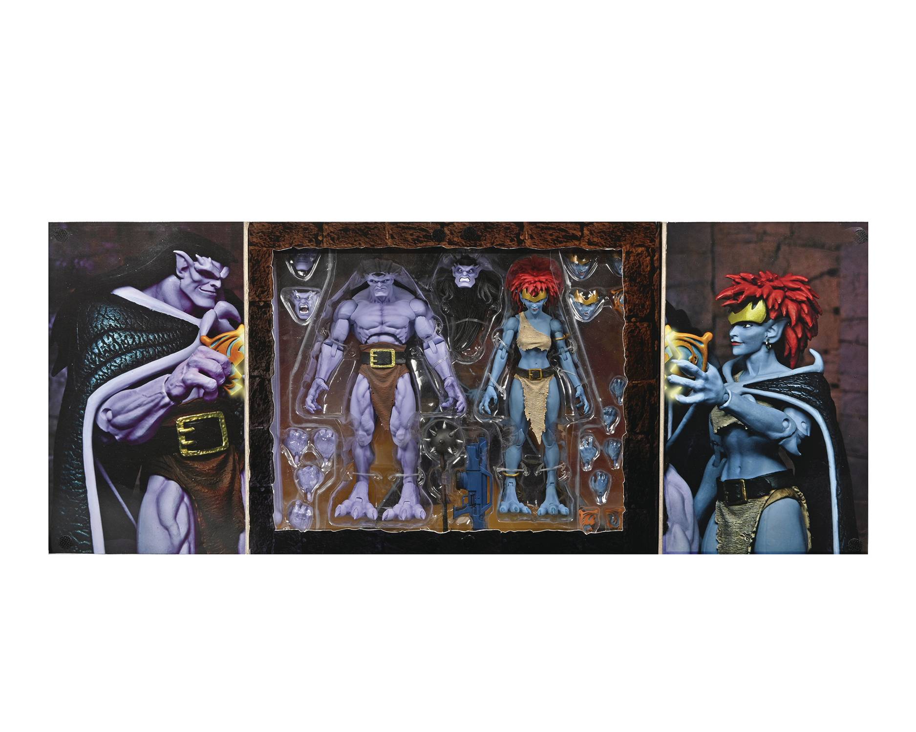 GARGOYLES ULT GOLIATH & DEMONA 2 PACK 7IN AF