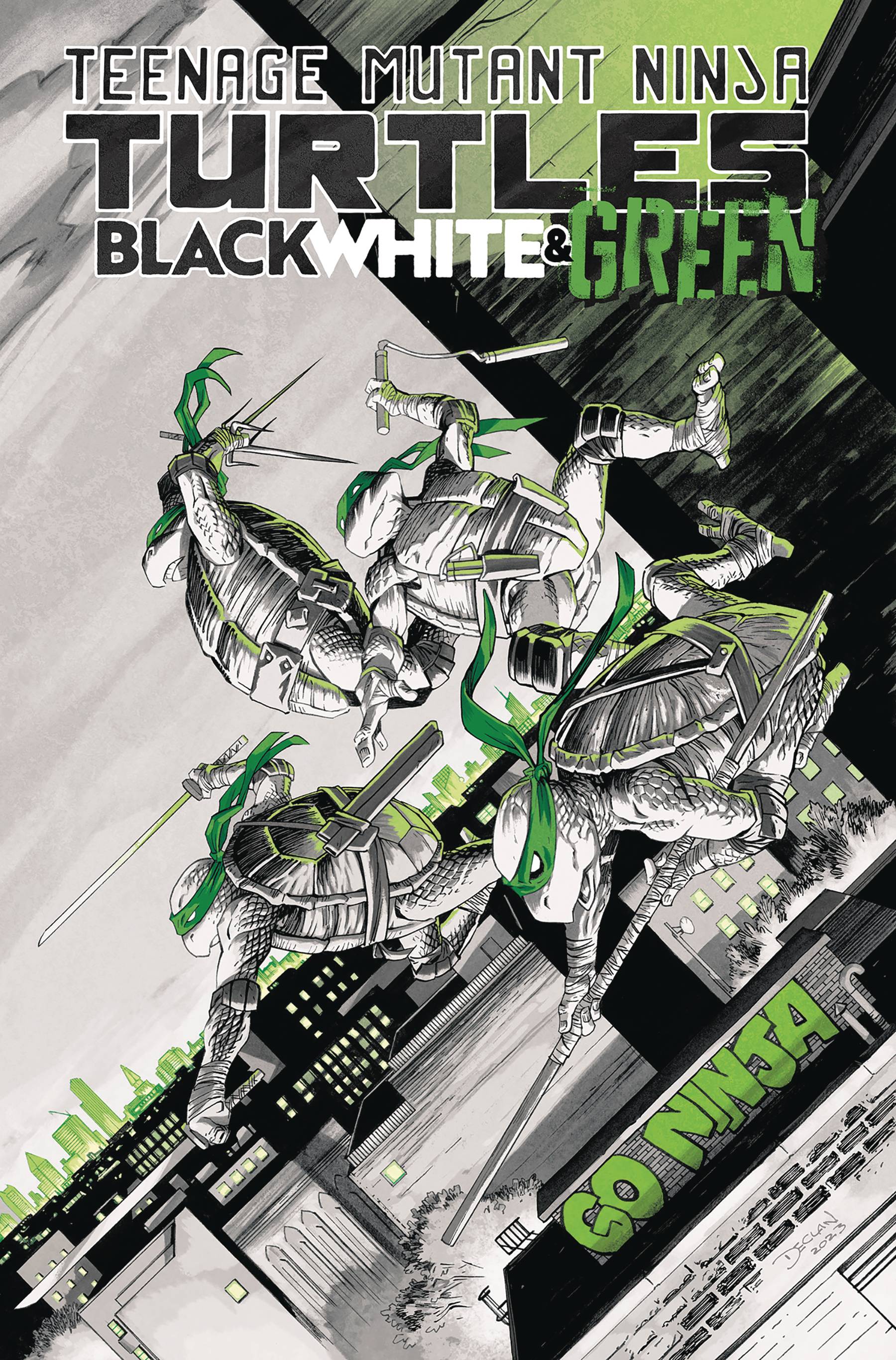 TMNT BLACK WHITE & GREEN TP