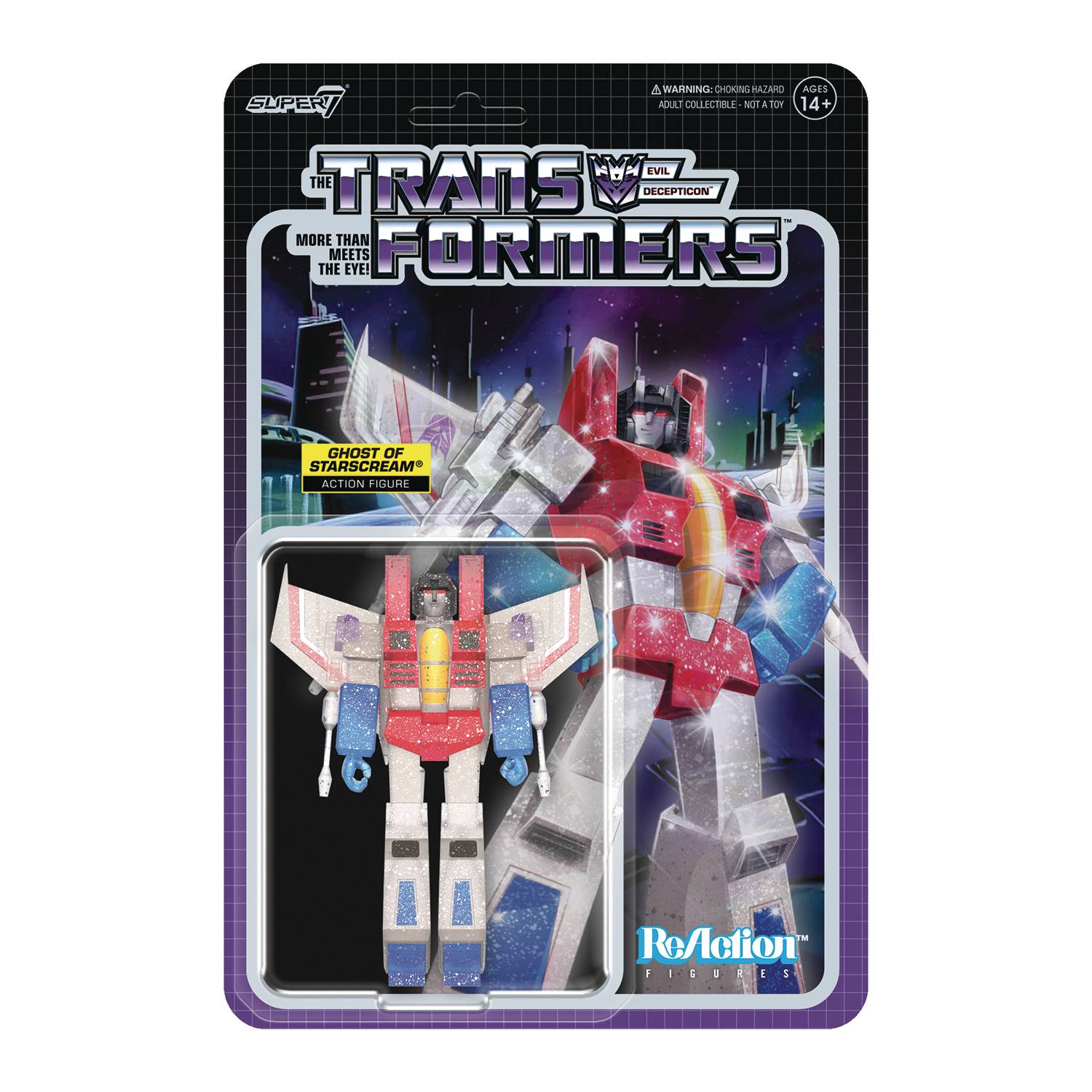 TRANSFORMERS REACTION WV8 GHOST OF STARSCREAM 3-3/4IN AF (NE