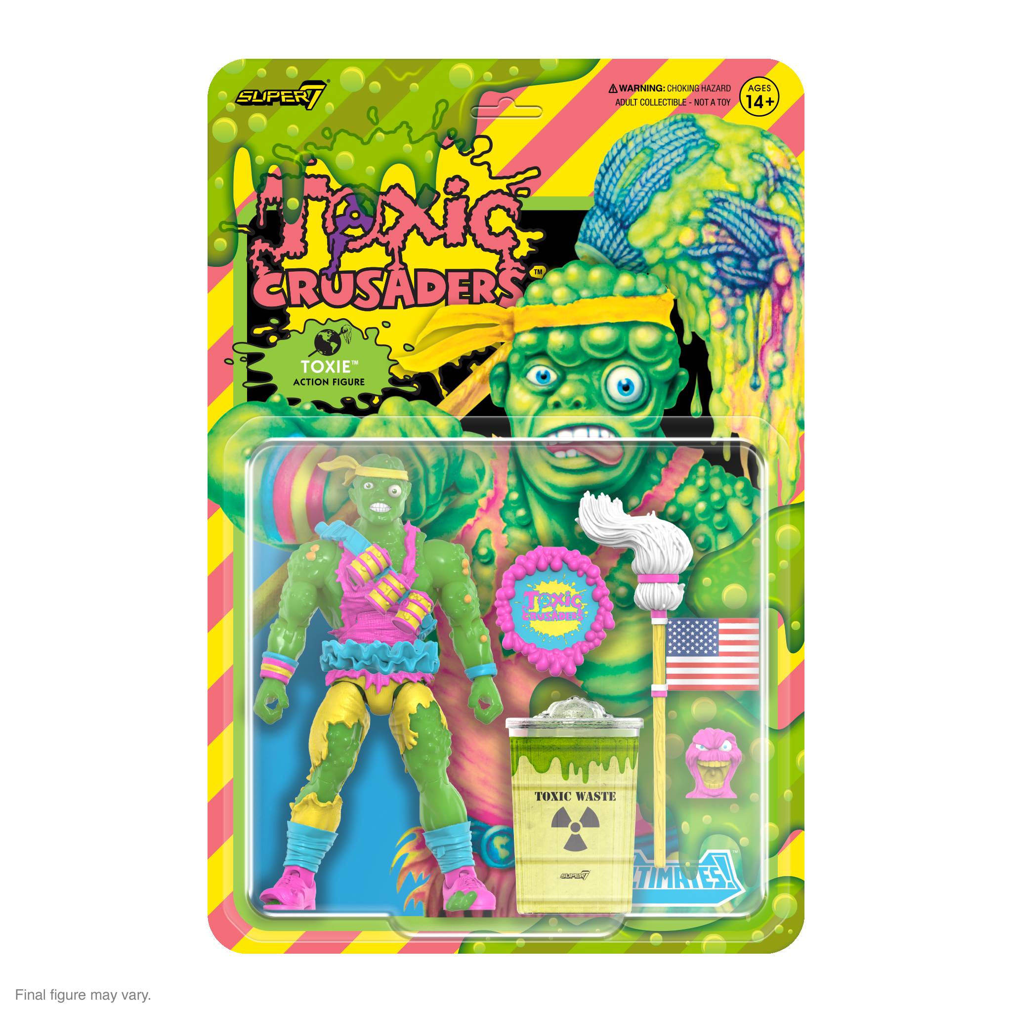 TOXIC CRUSADER ULTIMATES TOXIE SLIME GLOW 7IN AF