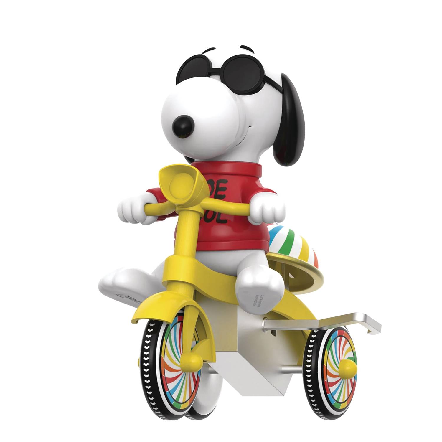 PEANUTS SUPER CYCLES JOE COOL RED W/ YELLOW TRIKE FIG