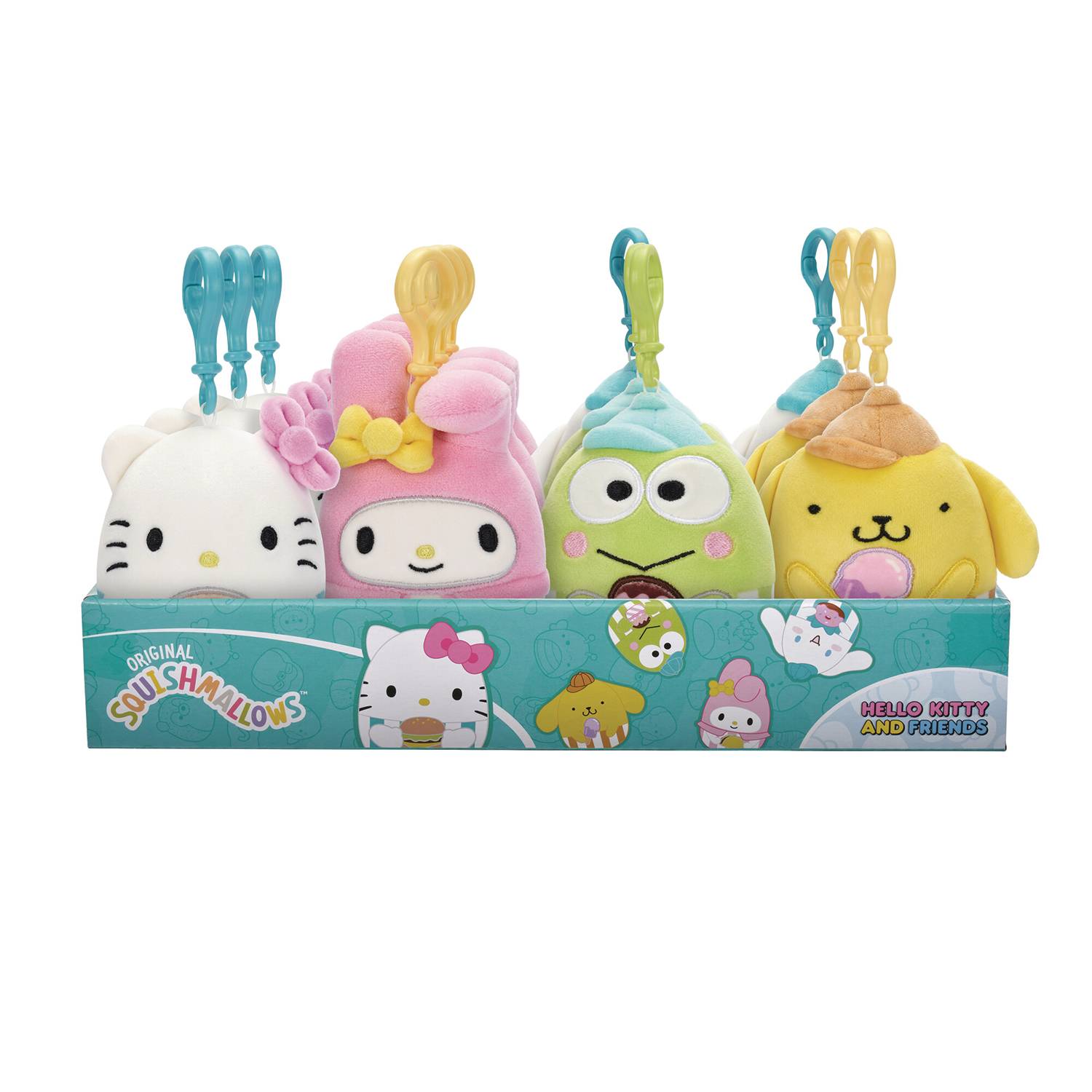 HELLO KITTY & FRIENDS 4IN PLUSH CLIP-ON 6PC DIS