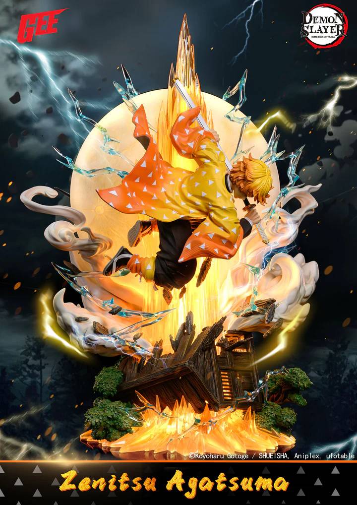 DEMON SLAYER ZENITSU THUNDER BREATH 1ST FORM LIGHT UP STATUE