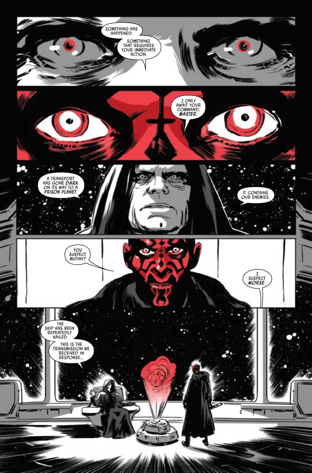 STAR WARS DARTH MAUL BLACK WHITE & RED #1 FRANK MILLER VAR