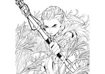 Page 1 for OFFICIAL HORIZON ZERO DAWN MOMOKO COLORING BOOK (MR)