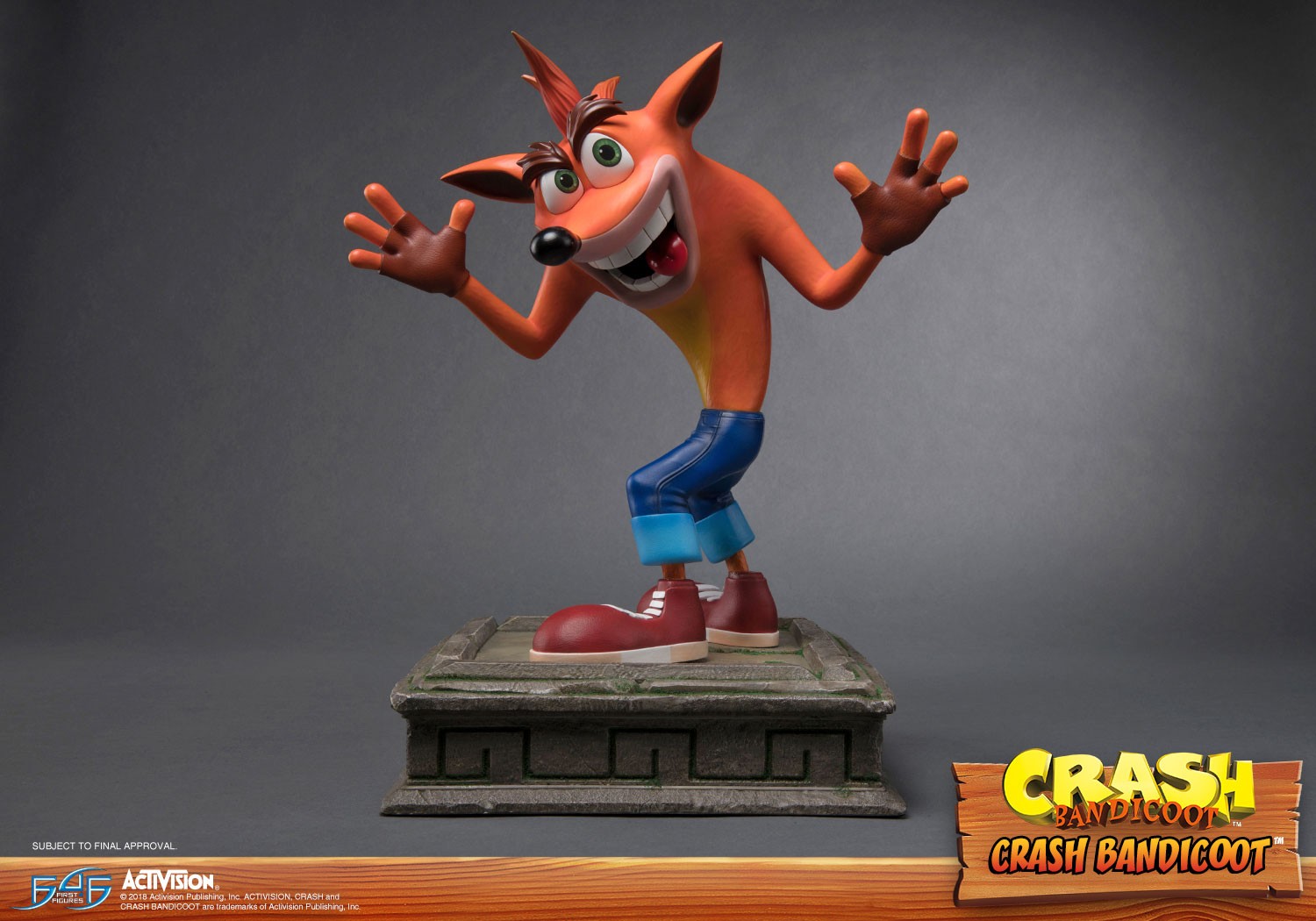 crash bandicoot selfie statue