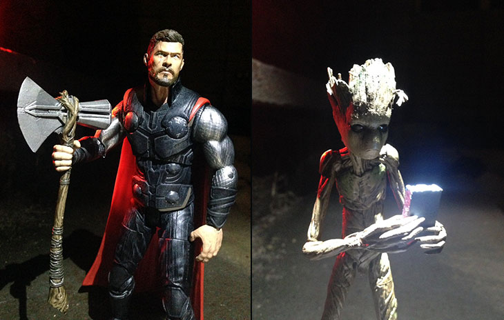 Thor and Groot Select Action Figure Storms Into Comic Shops