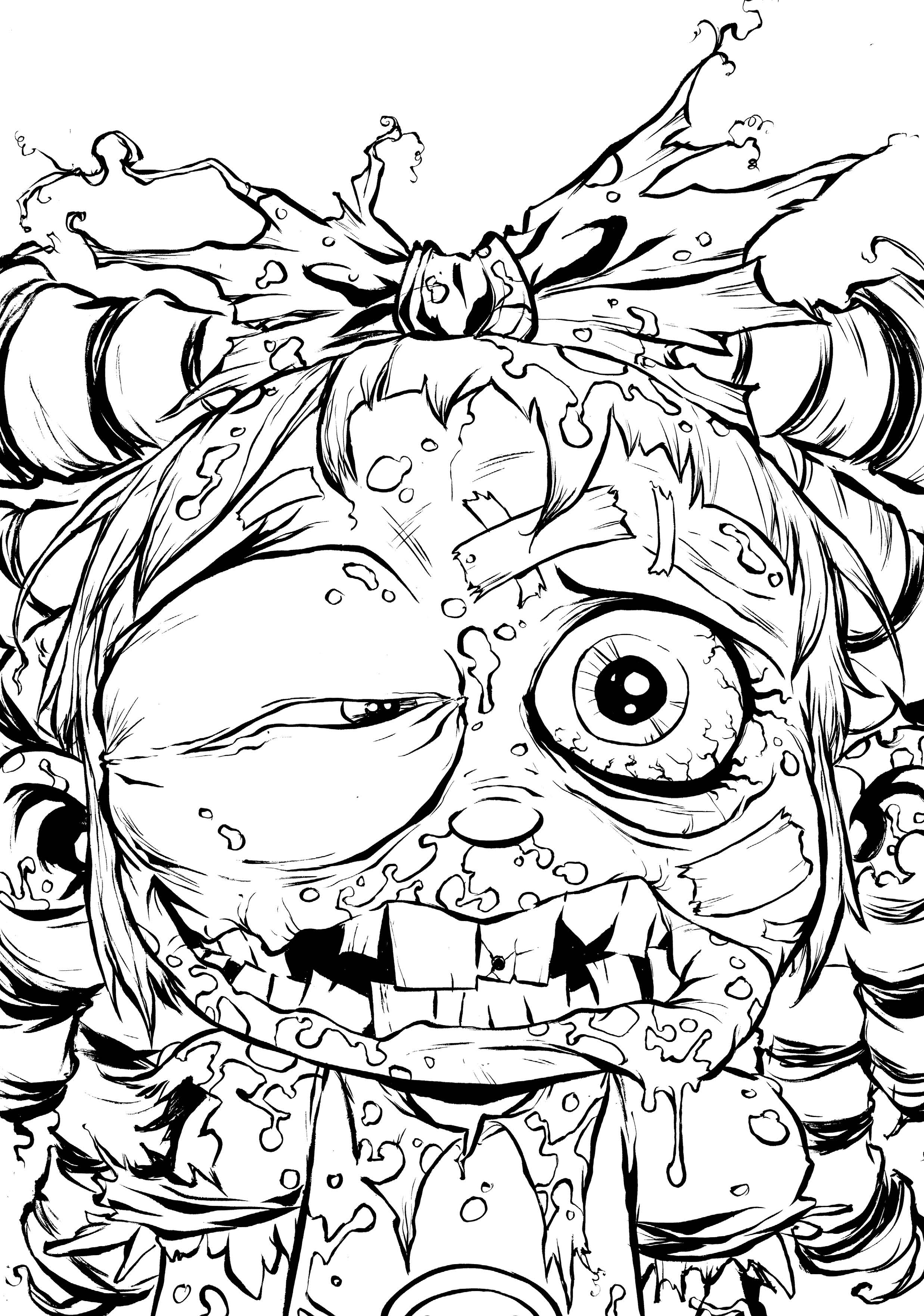 among us zombie coloring pages