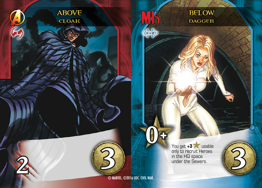 Cloak and Dagger card art by Upper Deck