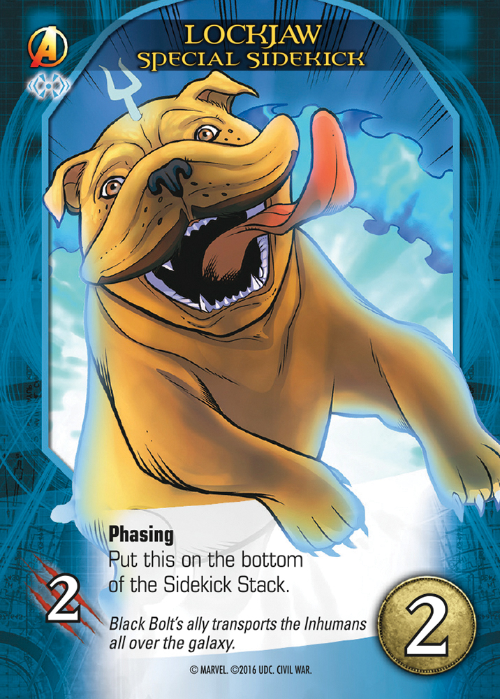 Lockjaw Sidekick card art by Upper Deck